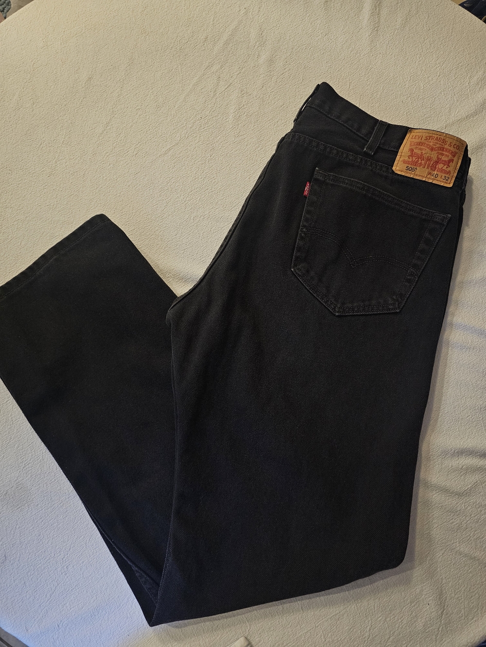 Levi's 505 Regular Fit Men's Jeans - Classic Black Denim (40x32)